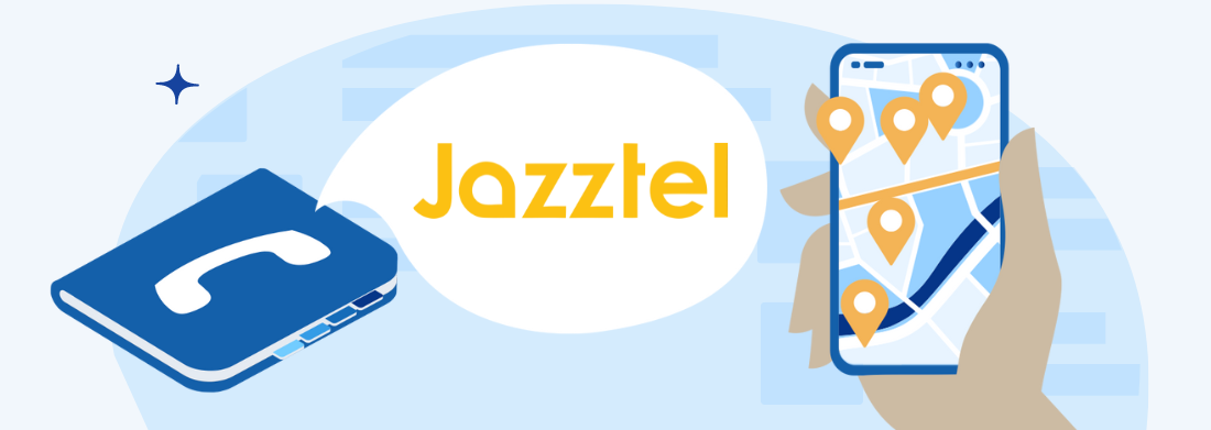 Ilustración de cabecera que hace alusión a las tiendas de Jazztel en Vilanova i la Geltrú
